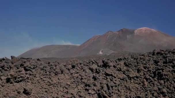 Paisagem Sobre Vulcão Etna Sicília Itália — Vídeo de Stock