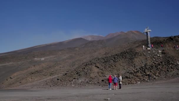 意大利西西里岛埃特纳火山景观 — 图库视频影像