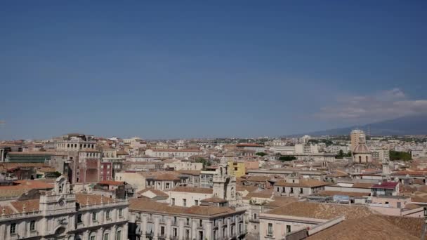 Panorama Cataniei Peisajul Orașului Sicilia Italia — Videoclip de stoc