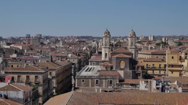Panorama Von Catania Landschaft Der Stadt Sizilien Italien — Stockvideo