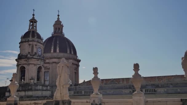 Cattedrale Sant Agata Architettura Della Sicilia Italia — Video Stock