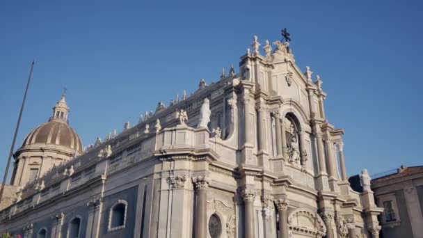 Catedral Sant Agata Arquitectura Sicilia Italia — Vídeo de stock