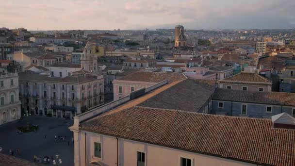 Cathedral Sant Agata Architecture Sicily Italy — Stock Video