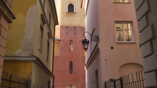 华沙的旧城区被列入联合国教科文组织的世界遗产名录 波兰首都的主要历史景点 2018年10月 — 图库视频影像