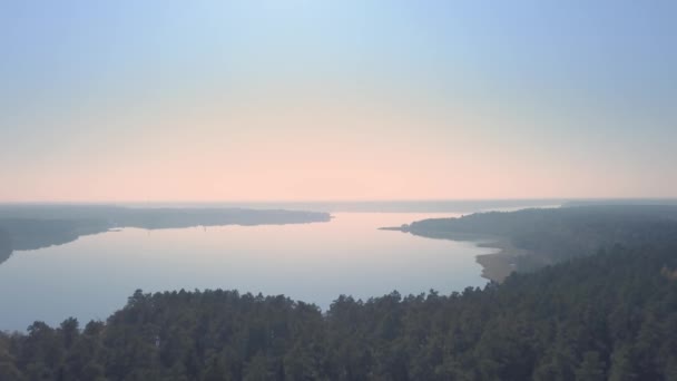 Εναέρια Πλάνα Της Λίμνης Καλοκαίρι — Αρχείο Βίντεο