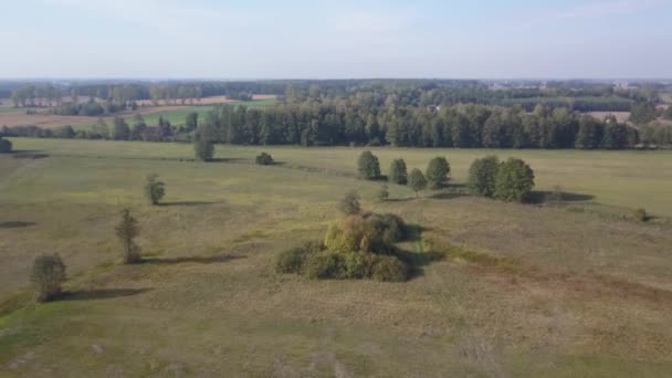 Krajobraz Obszarów Wiejskich Europy Widziany Góry Zdjęcie Natury Lotu Ptaka — Wideo stockowe