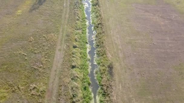 Європейський Сільський Краєвид Зверху Повітряна Стрілянина Європі — стокове відео