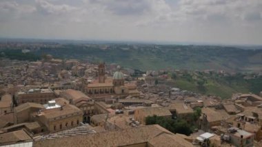 Caltagirone, Sicilya çan kulesinden görüntüleyin. Architecutre, İtalya.