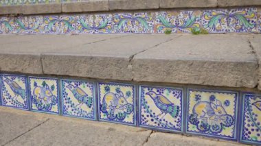 Ünlü seramik merdiven Caltagirone, Sicilya. İtalya'nın mimarisi.