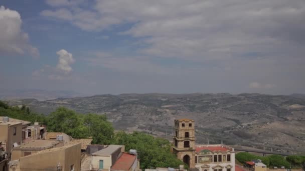 View Bell Tower Caltagirone Sicily Architecutre Italy — Stock Video