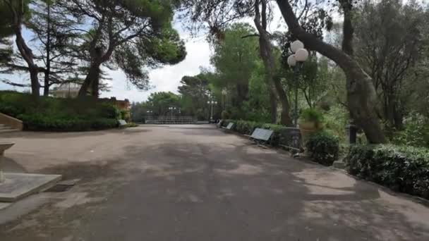 Caltagirone Sicilya Talya Park — Stok video