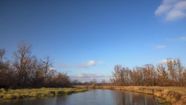 Fluss Osteuropa Wolken Himmel Uhd Hdr Zeitraffer Aufnahmen Schönheit Der — Stockvideo