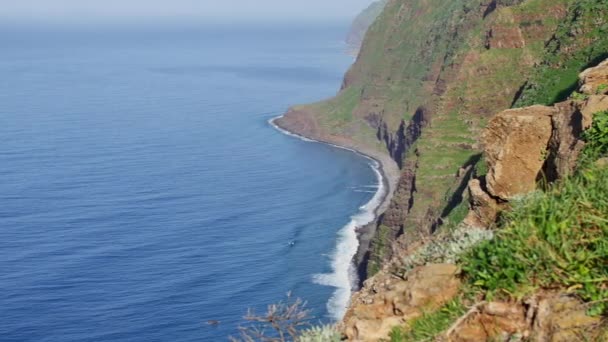 Cliffs Achadas Cruz Madeira — Stok video