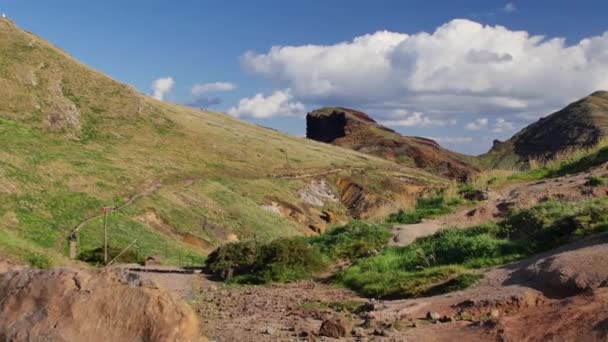 Ponta Sao Luiz Mooiste Trail Het Eiland Madeira — Stockvideo