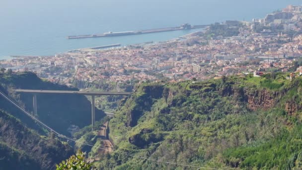 Funchal Panoraması Madeira — Stok video