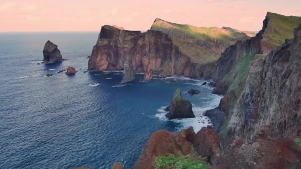 Понта Сан Lourenco Передвиборну Найкрасивішим Острові Мадейра — стокове відео