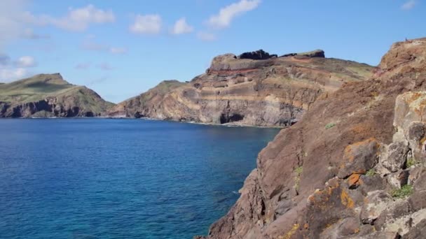 Ponta Sao Luiz Mooiste Trail Het Eiland Madeira — Stockvideo