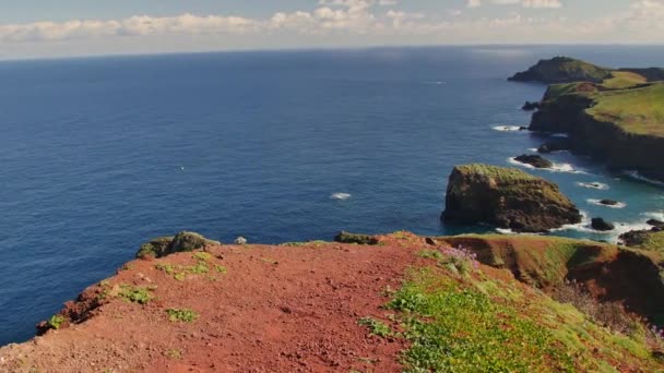 Ponta São Lourenco Trilha Mais Bonita Ilha Madeira — Vídeo de Stock