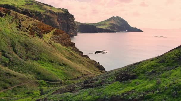 Ponta Sao Luiz Mooiste Trail Het Eiland Madeira — Stockvideo