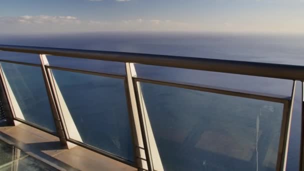 Terrace Cabo Girao Glass Floor Cliff — Stock Video