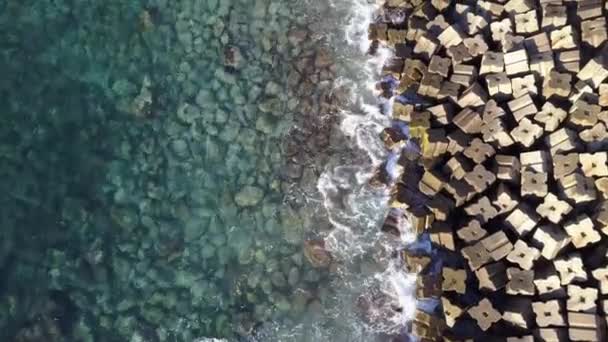 Kusten Sedd Uppifrån Madeira — Stockvideo