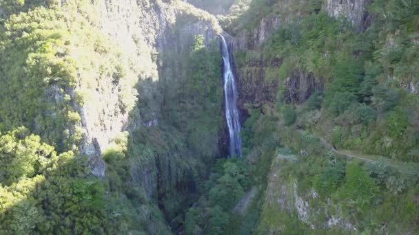 Водопад Риско Острове Мадейра — стоковое видео