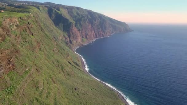 Ponta Pargo Vuurtoren Gezien Vanaf Boven Madeira — Stockvideo