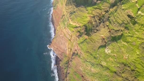 Ponta Pargo Leuchtturm Von Oben Gesehen Madeira — Stockvideo