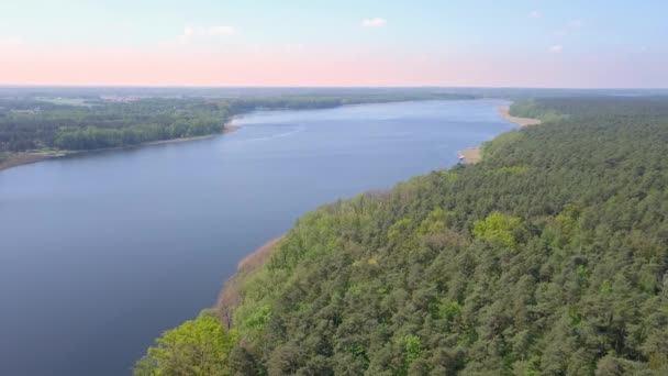 Flygbilder Sjön Sommaren Människor Som Seglar Och Vilar Vattnet Sett — Stockvideo