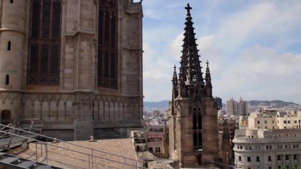 Barselona Spanya Daki Tarihi Katedral Video Klip