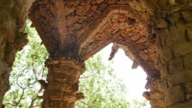 Barselona, İspanya 'daki tarihi mimarinin ayrıntıları 