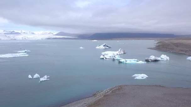 Lac Glaciaire Skaftafell Sur Islande — Video