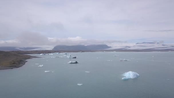 Lago Glaciar Skaftafell Islandia — Vídeos de Stock