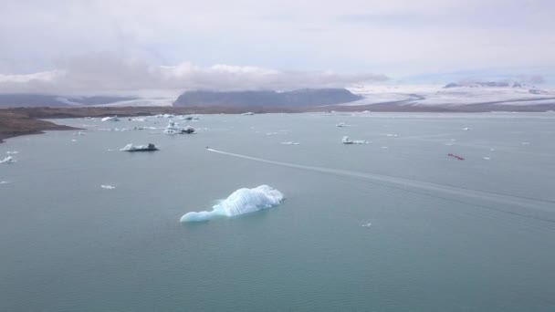 Gletschersee Skaftafell Auf Island — Stockvideo