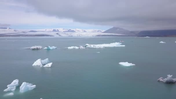 Lago Glaciar Skaftafell Islândia — Vídeo de Stock