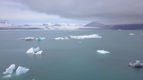 Gletsjermeer Skaftafell Ijsland — Stockvideo