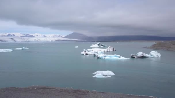 Gletsjermeer Skaftafell Ijsland — Stockvideo