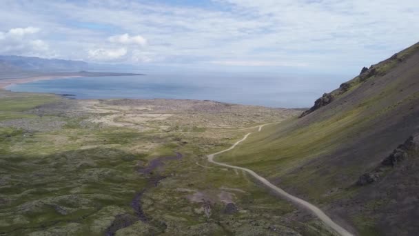 Βουνά Και Παγετώνας Στο Saefellsjokull Ισλανδία — Αρχείο Βίντεο