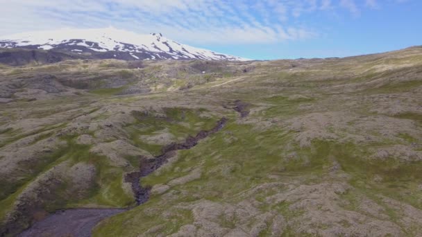 Mountains Glacier Saefellsjokull Iceland — ストック動画