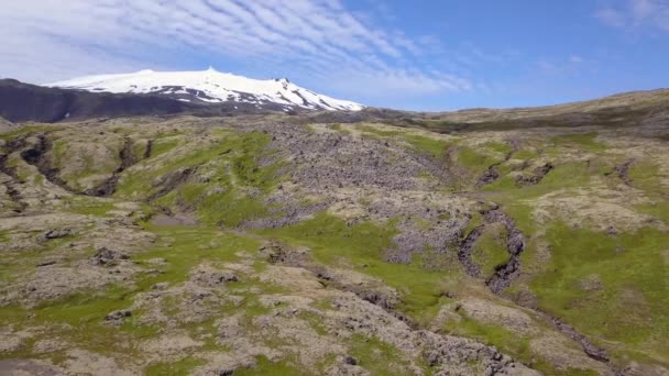 Mountains Glacier Saefellsjokull Iceland — ストック動画