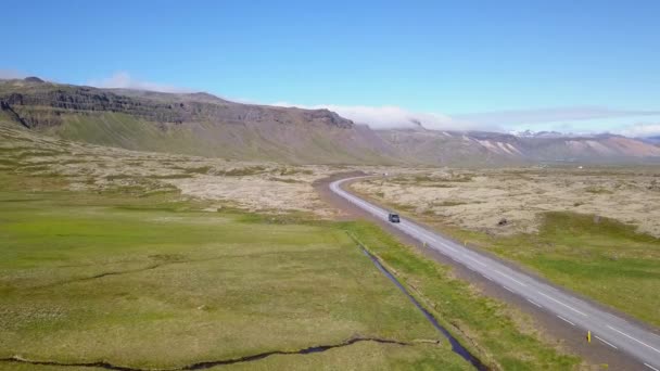 Krajobraz Lotniczy Islandii Islandia Lecie — Wideo stockowe