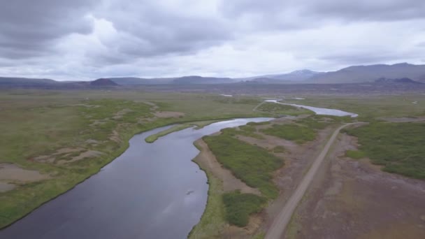 Fiume Visto Dall Alto Islanda — Video Stock