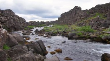 Thingvellir in İzlanda, Golden Circle 'ın ana cazibesi.