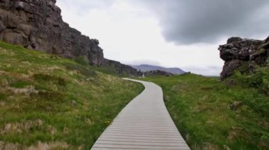 Thingvellir in İzlanda, Golden Circle 'ın ana cazibesi.