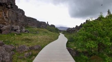 Thingvellir in İzlanda, Golden Circle 'ın ana cazibesi.