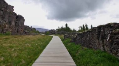 Thingvellir in İzlanda, Golden Circle 'ın ana cazibesi.