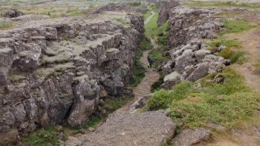 Thingvellir in İzlanda, Golden Circle 'ın ana cazibesi.