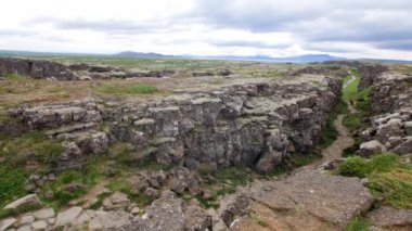 Thingvellir in İzlanda, Golden Circle 'ın ana cazibesi.