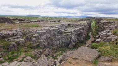 Thingvellir in İzlanda, Golden Circle 'ın ana cazibesi.