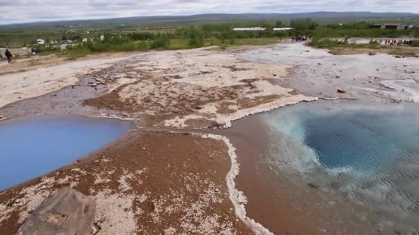 Geysir Islandia Monumento Principal Del Círculo Dorado — Vídeos de Stock